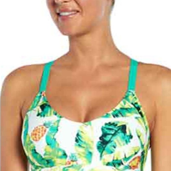 WILDFOX SWEAT Pineapple Collins Sports Bra Green Yellow White Sz Small - Picture 9 of 9